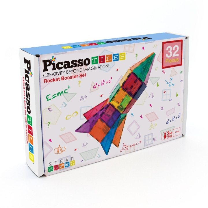 Picasso Tiles Raket Booster Set (32 stuks) (PT32) in de groep SPEELGOED, KINDER- & BABYPRODUCTEN / Speelgoed / Bouwspeelgoed / Bouwblokken bij TP E-commerce Nordic AB (D06720)