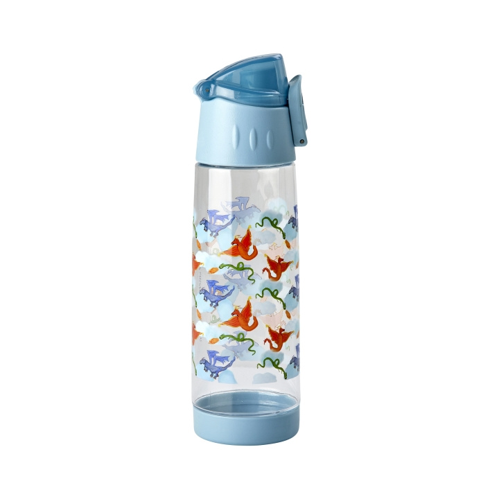 RICE Kids Drinkfles met Drakenprint - Blauw - 500 ml in de groep SPEELGOED, KINDER- & BABYPRODUCTEN / Eten & Drinken / Babyflessen & Accessoires bij TP E-commerce Nordic AB (D06726)