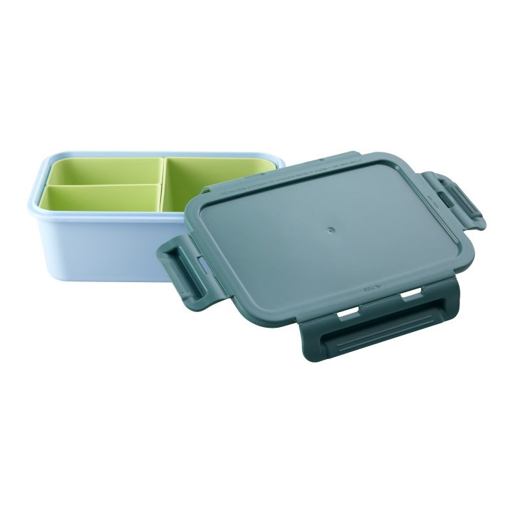 RICE Lunchbox met 3 Inleggers - Groen en Zachtblauw in de groep SPEELGOED, KINDER- & BABYPRODUCTEN / Eten & Drinken / Kinderservies bij TP E-commerce Nordic AB (D06727)