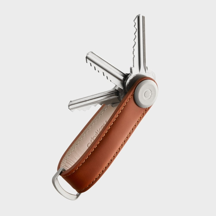 Orbitkey Leren sleutelhanger - Cognac/Tan in de groep SPORT, VRIJE TIJD & HOBBY / Leuke dingen / Handige spullen bij TP E-commerce Nordic AB (D06797)