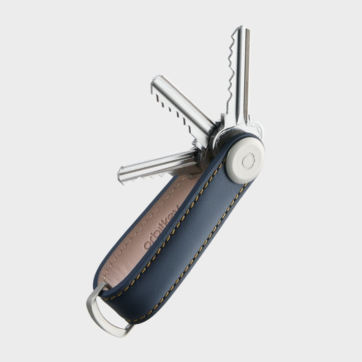 Orbitkey Leren sleutelhanger - Navy/Tan in de groep SPORT, VRIJE TIJD & HOBBY / Leuke dingen / Handige spullen bij TP E-commerce Nordic AB (D06799)