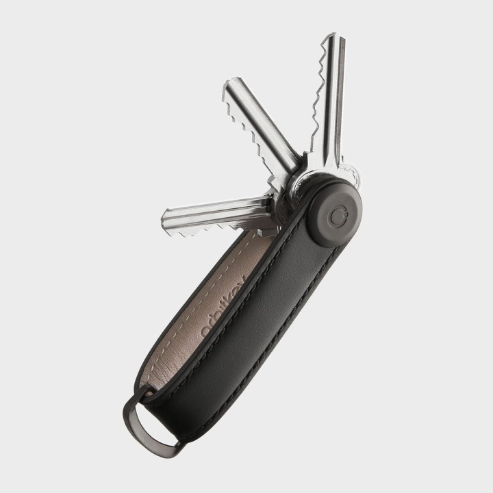 Orbitkey Leren sleutelhanger - Zwart/Zwart in de groep SPORT, VRIJE TIJD & HOBBY / Leuke dingen / Handige spullen bij TP E-commerce Nordic AB (D06801)