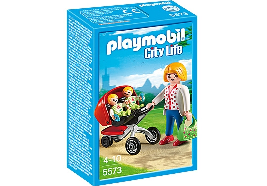 Playmobil Moeder met Tweeling Wandelwagen (5573) in de groep SPEELGOED, KINDER- & BABYPRODUCTEN / Speelgoed / Speelset bij TP E-commerce Nordic AB (D06882)