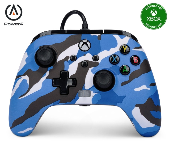 PowerA XBX ENH Bedrade Controller - Blauw Camo in de groep HOME ELECTRONICS / Spelconsoles en accessoires / Xbox Series X / Accessoires bij TP E-commerce Nordic AB (D06998)