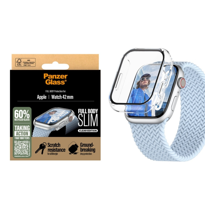 PanzerGlass Screen Protector - Apple Watch 10 - 41mm Fullbody Slim - Transparant in de groep SPORT, VRIJE TIJD & HOBBY / Smartwatch & Activiteitsmeters / Accessoires bij TP E-commerce Nordic AB (D07011)