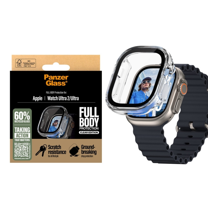 PanzerGlass Screen Protector - Apple Watch Ultra 3 - FullBody - Transparant in de groep SPORT, VRIJE TIJD & HOBBY / Smartwatch & Activiteitsmeters / Accessoires bij TP E-commerce Nordic AB (D07015)