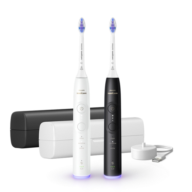 Philips Sonicare White & Black elektrische tandenborstels Series 6500 HX7419/01 in de groep BEAUTY & HEALTH / Mondverzorging / Elektrische tandenborstels bij TP E-commerce Nordic AB (D07022)