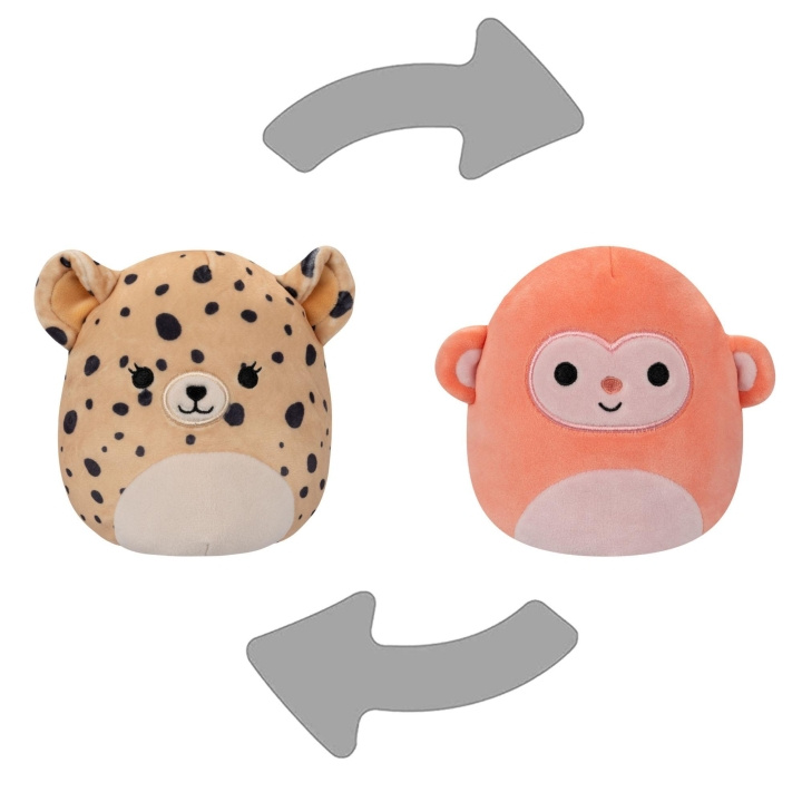 Squishmallows Flip A Mallow 13 cm P17 - Lexie de Cheetah/Elton de Aap in de groep SPEELGOED, KINDER- & BABYPRODUCTEN / Babyspeelgoed / Knuffels bij TP E-commerce Nordic AB (D07077)