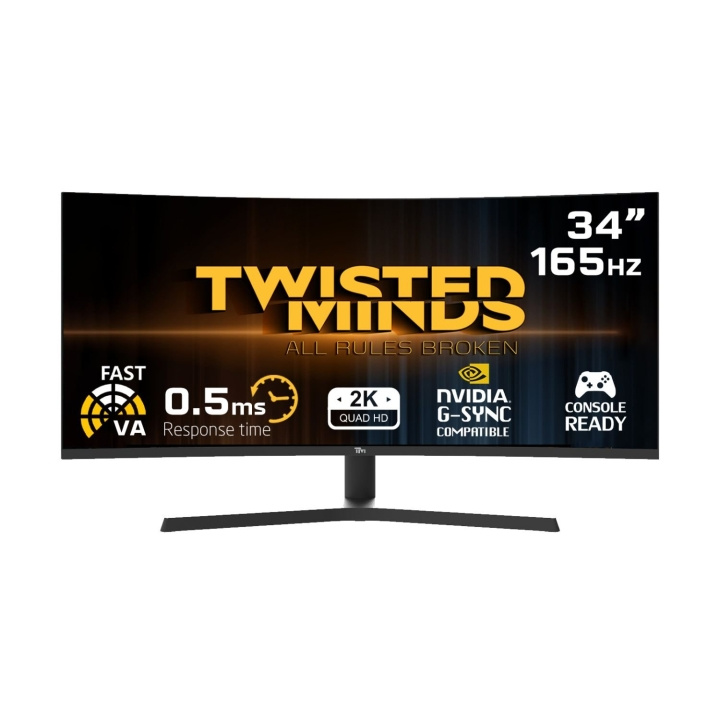 Twisted Minds Eclipse Pro Series CURVE 34 WQHD - 165HZ 0,5ms VA Gaming Monitor in de groep COMPUTERS & RANDAPPARATUUR / Computermonitor / Computermonitoren bij TP E-commerce Nordic AB (D07086)