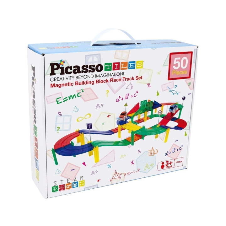 Picasso Tiles Raceauto Track Set (PTR50) in de groep SPEELGOED, KINDER- & BABYPRODUCTEN / Speelgoed / Autobanen bij TP E-commerce Nordic AB (D07098)