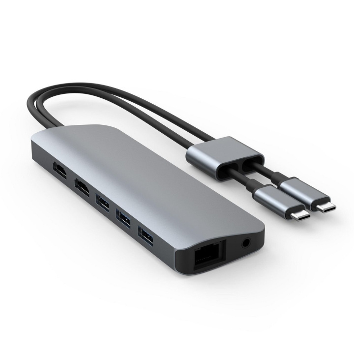 Targus Hyper - HyperDrive VIPER 10-in-2, dual 4K60Hz HDMI voor MacBook Pro/Air & elk USB-C apparaat, Ethernet, 3,5mm Audio Jack in de groep COMPUTERS & RANDAPPARATUUR / Laptops & accessoires / Docking station bij TP E-commerce Nordic AB (D07104)