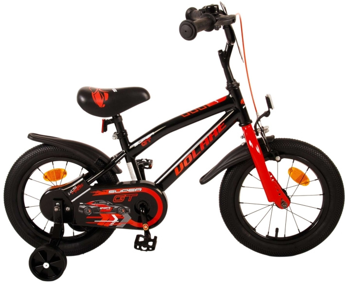 Volare Kinderfiets 14 - Super GT Rood (21384) in de groep SPEELGOED, KINDER- & BABYPRODUCTEN / Buitenspeelgoed / Fietsen & Steppen bij TP E-commerce Nordic AB (D07183)