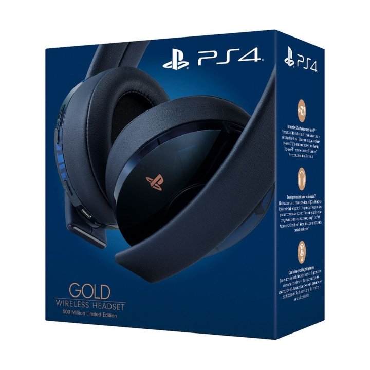 Sony PS4 500 Miljoen Limited Edition Gold Headset in de groep HOME ELECTRONICS / Spelconsoles en accessoires / Sony PlayStation 5 bij TP E-commerce Nordic AB (D07189)