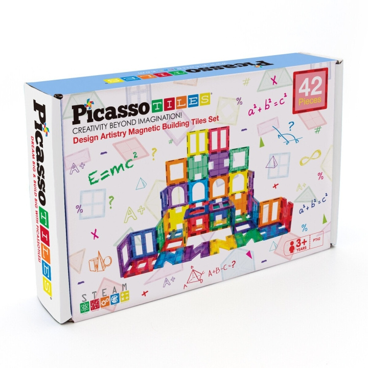 Picasso Tiles Artistry Magnetische Tegelset (42 stuks) (PT42) in de groep SPEELGOED, KINDER- & BABYPRODUCTEN / Speelgoed / Bouwspeelgoed / Bouwblokken bij TP E-commerce Nordic AB (D07216)