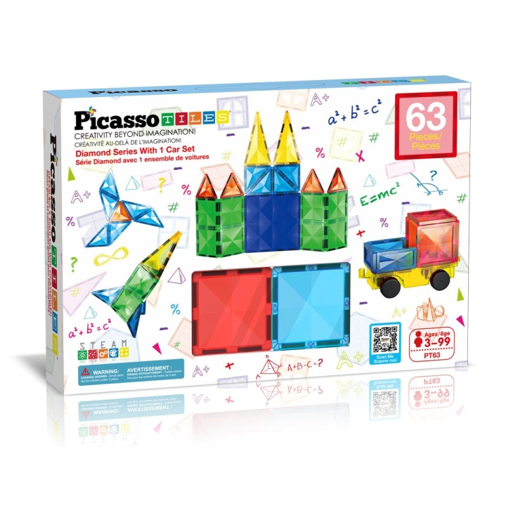 Picasso Tiles Diamant Serie Set (63 stuks) (PT63) in de groep SPEELGOED, KINDER- & BABYPRODUCTEN / Speelgoed / Bouwspeelgoed / Bouwblokken bij TP E-commerce Nordic AB (D07217)