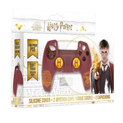 Trade Invaders Harry Potter-Silicone Hoesje + Duimstokken voor PS5 Controller - Gryffindor - Rood in de groep HOME ELECTRONICS / Spelconsoles en accessoires / Nintendo Switch bij TP E-commerce Nordic AB (D07234)