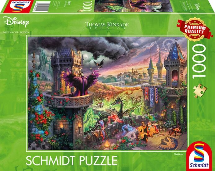 Schmidt Thomas Kinkade: Disney Maleficent (1000 stukjes) (SCH8029) in de groep SPORT, VRIJE TIJD & HOBBY / Hobby / Puzzel bij TP E-commerce Nordic AB (D07287)