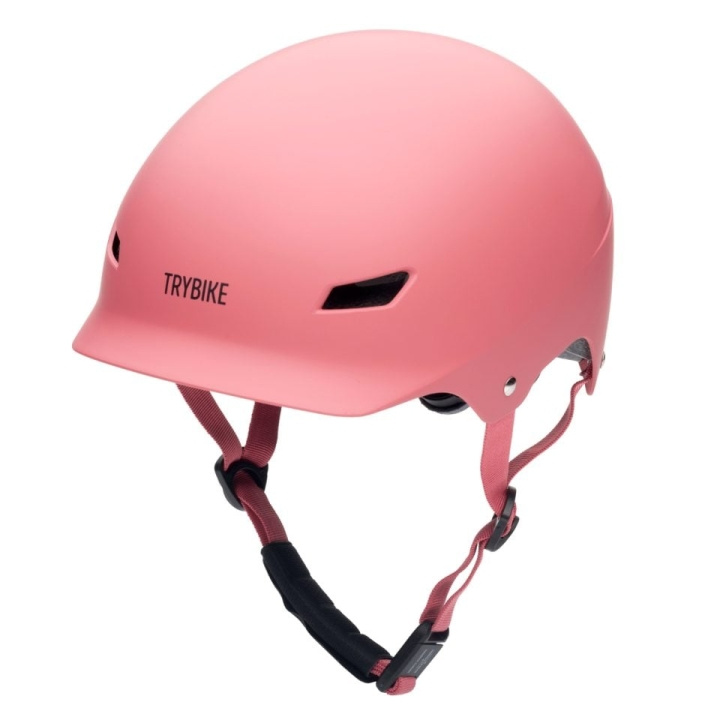 Trybike Retro Helm - Vintage Mat Roze - S/M in de groep SPORT, VRIJE TIJD & HOBBY / Sportuitrusting / Fietsaccessoires / Helmen bij TP E-commerce Nordic AB (D07417)