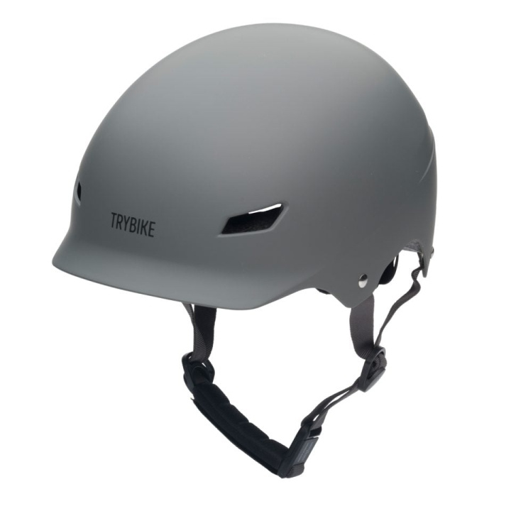 Trybike Retro Helm - Vintage Mat Grijs - S/M in de groep SPORT, VRIJE TIJD & HOBBY / Sportuitrusting / Fietsaccessoires / Helmen bij TP E-commerce Nordic AB (D07421)