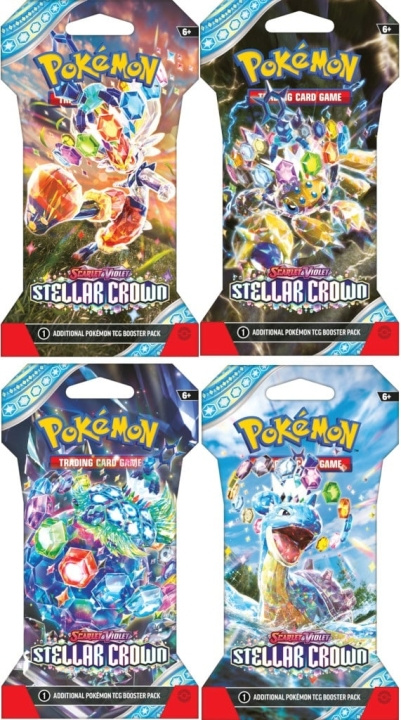 Pokémon Scharlaken & Violet - Stellar Crown Sleeved Booster Pack in de groep SPEELGOED, KINDER- & BABYPRODUCTEN / Spelletje / Kaartspel bij TP E-commerce Nordic AB (D07486)