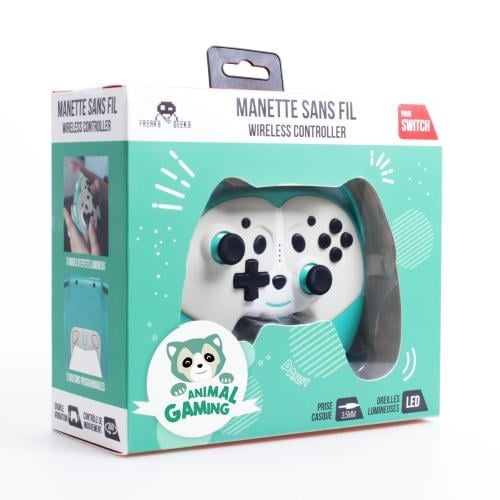 Trade Invaders Draadloze controller Pandy voor Switch met peddels - Groen in de groep HOME ELECTRONICS / Spelconsoles en accessoires / Nintendo Switch bij TP E-commerce Nordic AB (D07499)