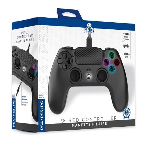 Trade Invaders Bedrade controller voor PS4 met 3M kabel - Zwart in de groep HOME ELECTRONICS / Spelconsoles en accessoires / Sony PlayStation 4 bij TP E-commerce Nordic AB (D07509)