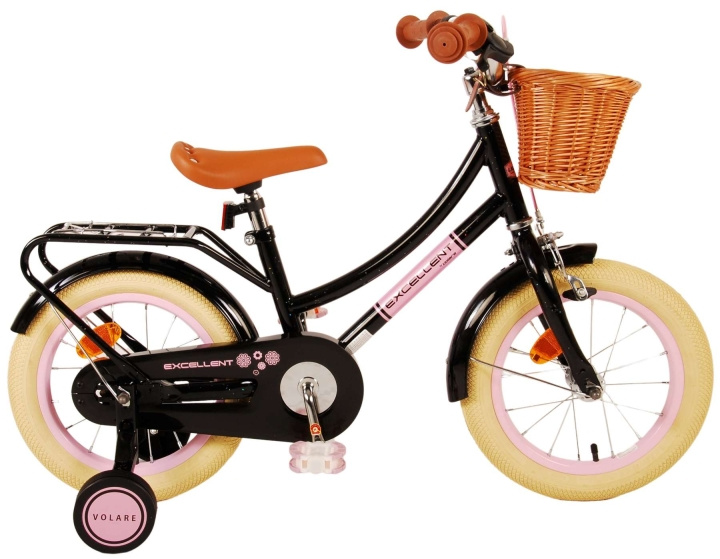 Volare Kinderfiets 14 - Excellent Zwart (21146) in de groep SPEELGOED, KINDER- & BABYPRODUCTEN / Buitenspeelgoed / Fietsen & Steppen bij TP E-commerce Nordic AB (D07636)