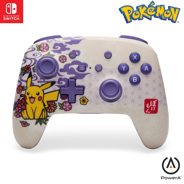 PowerA Verbeterde draadloze controller - Pikachu Blossom (Nintendo Switch) in de groep HOME ELECTRONICS / Spelconsoles en accessoires / Nintendo Switch / Accessoires bij TP E-commerce Nordic AB (D07687)