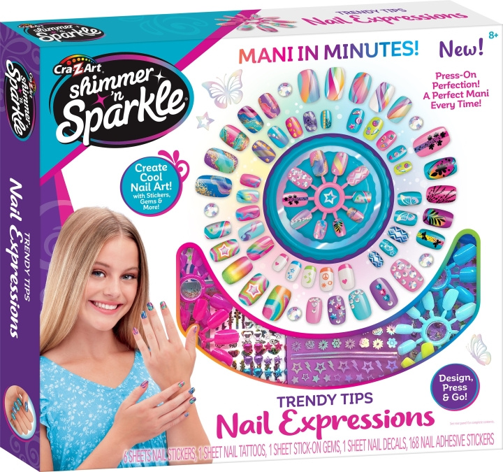 Shimmer n Sparkle Trendy Tips Nail Expressions (65610S) in de groep SPEELGOED, KINDER- & BABYPRODUCTEN / Speelgoed / Ambachten bij TP E-commerce Nordic AB (D07729)