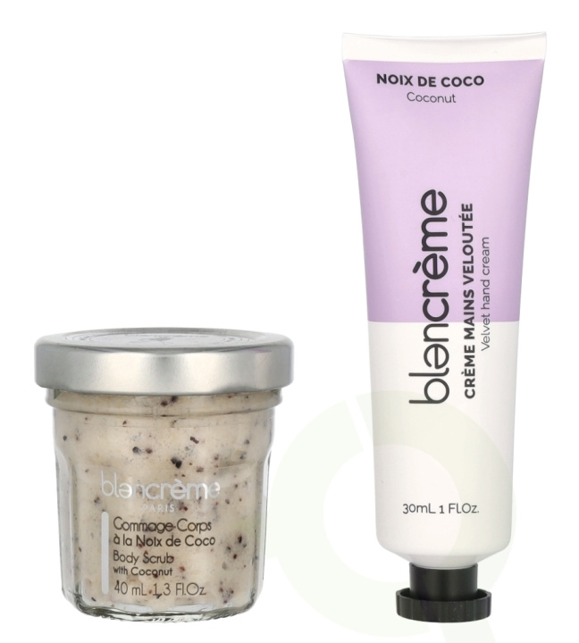 Blancreme Hand Cream Duo 70 ml Hand Cream 30ml/Scrub 40ml - Coconut/Lychee in de groep BEAUTY & HEALTH / Manicure/pedicure / Handcrèmes bij TP E-commerce Nordic AB (D07869)