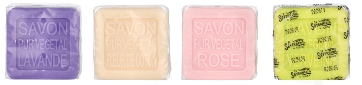 La Savonnerie De Nyons Soap Bar Set 4 Pcs - Dog 400 g 4x100gr - Lavender/Verbena/Cottonflower/Rose in de groep BEAUTY & HEALTH / Huidsverzorging / Lichaamsverzorging / Geurende zeep bij TP E-commerce Nordic AB (D07891)