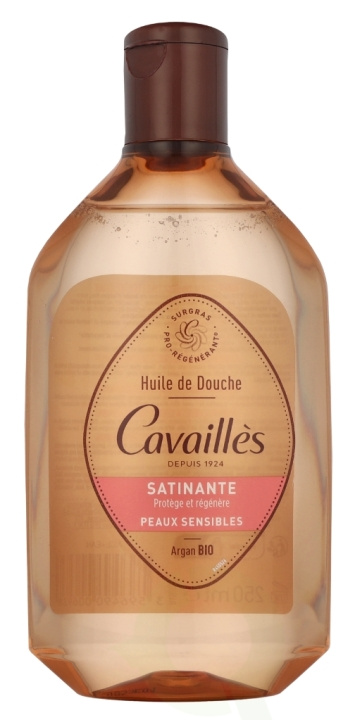 Roge Cavailles Satin Shower Oil 250 ml With Argan And Rose in de groep BEAUTY & HEALTH / Huidsverzorging / Lichaamsverzorging / Bad- en douchegels bij TP E-commerce Nordic AB (D08218)