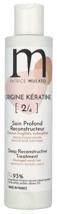 Patrice Mulato P. Mulato Origine Keratine 2/4 Deep Reconstructive Treatment 200 ml in de groep BEAUTY & HEALTH / Haar & Styling / Haarverzorging / Haarmasker bij TP E-commerce Nordic AB (D08273)