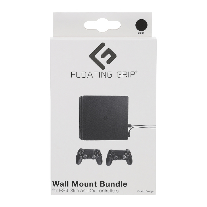 FLOATING GRIP Playstation 4 Slim en Controller Muurbevestiging - Bundel (Zwart) in de groep HOME ELECTRONICS / Spelconsoles en accessoires / Sony PlayStation 4 bij TP E-commerce Nordic AB (D08452)