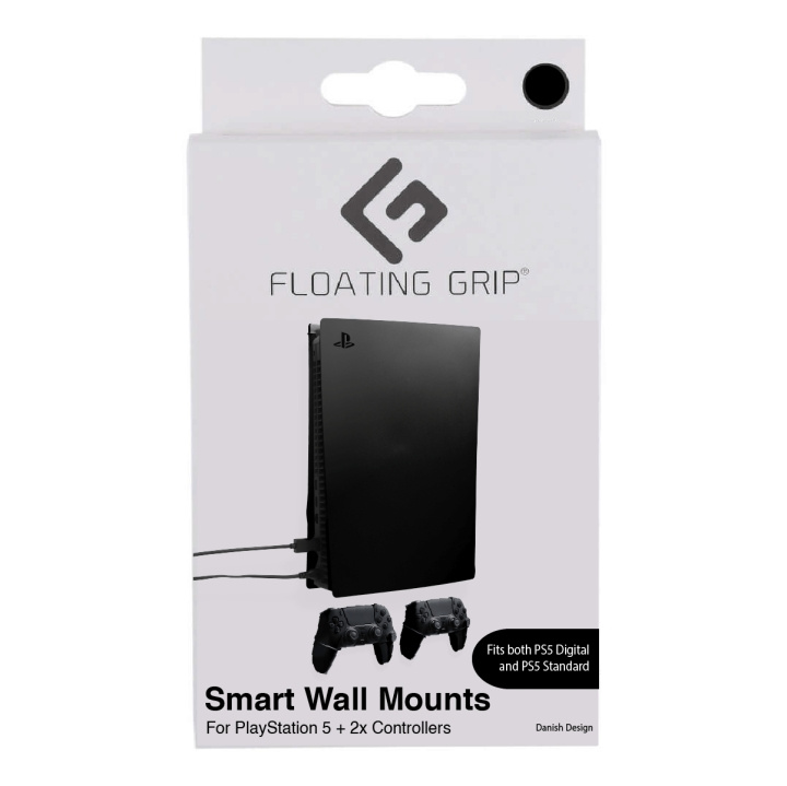 FLOATING GRIP Playstation 5 Muurbevestigingen door FLOATING GRIP - Bundel Zwart in de groep HOME ELECTRONICS / Spelconsoles en accessoires / Sony PlayStation 5 bij TP E-commerce Nordic AB (D08460)