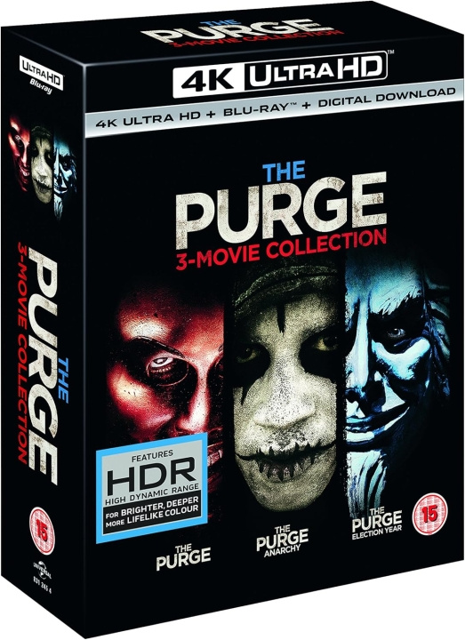 The Purge 1 to 3 4K Ultra HD + Blu-Ray in de groep HOME ELECTRONICS / Audio & Beeld / TV & Accessoires / Films / Blu-ray bij TP E-commerce Nordic AB (D08561)