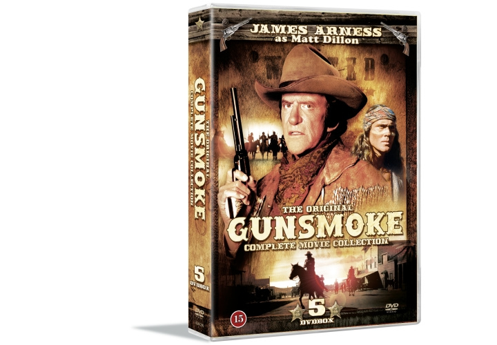 Gunsmoke - Movie Collection (5-disc) - DVD in de groep HOME ELECTRONICS / Audio & Beeld / TV & Accessoires / Films / DVD bij TP E-commerce Nordic AB (D08564)