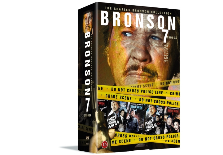 Charles Bronson Collection (7-disc) - DVD - Death Wish 2 - 3 - 4 - 5 and Family of Cops 1-2-3 in de groep HOME ELECTRONICS / Audio & Beeld / TV & Accessoires / Films / DVD bij TP E-commerce Nordic AB (D08670)