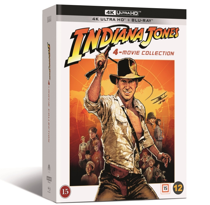 Indiana Jones: The Complete Collection 4-Movie Collection (4K Ultra HD + Blu-ray) (9 disc) in de groep HOME ELECTRONICS / Audio & Beeld / TV & Accessoires / Films / Blu-ray bij TP E-commerce Nordic AB (D08844)