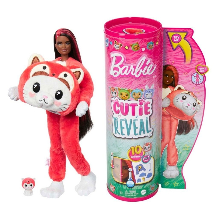 Barbie Cutie Onthulling Kostuum - Kitty Red Panda (960-2426) in de groep SPEELGOED, KINDER- & BABYPRODUCTEN / Speelgoed / Docks & Accessoires bij TP E-commerce Nordic AB (D08879)