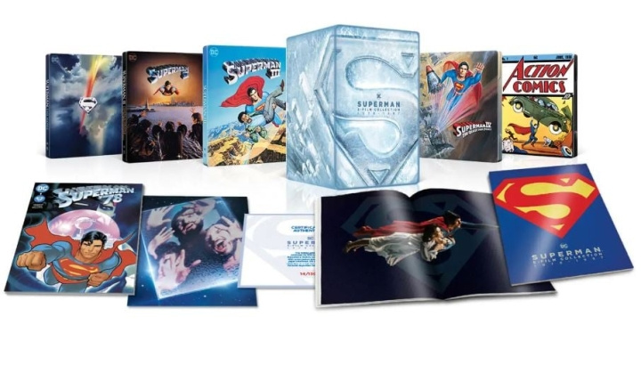 Superman I-IV (1-4) Steelbook Collection (10-disc) (4K UHD & Blu-ray) LIMITED EDITION in de groep HOME ELECTRONICS / Audio & Beeld / TV & Accessoires / Films / Blu-ray bij TP E-commerce Nordic AB (D08912)