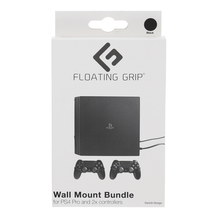 FLOATING GRIP Playstation 4 Pro en Controller Muurbevestiging - Bundel (Zwart) in de groep HOME ELECTRONICS / Spelconsoles en accessoires / Sony PlayStation 4 bij TP E-commerce Nordic AB (D08927)