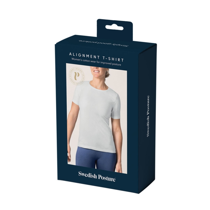 SWEDISH POSTURE T-shirt Dam Alignment Bomull Vit M in de groep SPORT, VRIJE TIJD & HOBBY / Accessoires / T-shirts bij TP E-commerce Nordic AB (D09230)