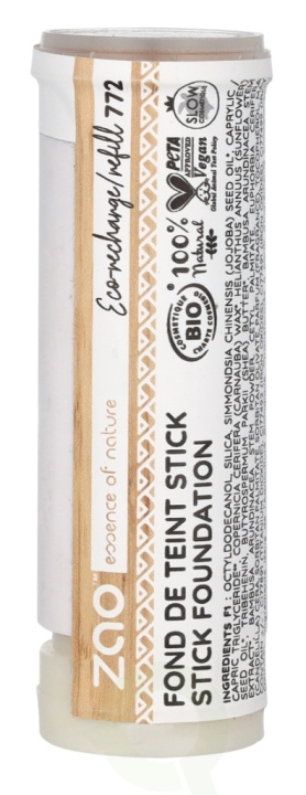 Zao Foundation Stick - Refill 10 g #772 Beige Dore in de groep BEAUTY & HEALTH / Makeup / Make-up gezicht / Foundation bij TP E-commerce Nordic AB (D09302)