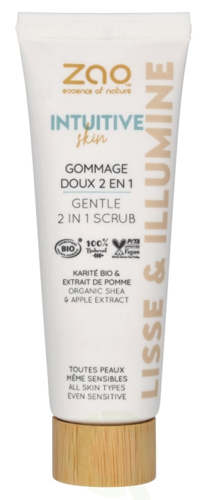 Zao Intuitive Skin Gentle 2 In 1 Scrub 50 ml Organic Shea & Apple Extract in de groep BEAUTY & HEALTH / Huidsverzorging / Gezicht / Scrub / Peeling bij TP E-commerce Nordic AB (D09305)