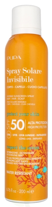 Pupa Milano Pupa Invisible Body Scalp Sun Spray SPF50 200 ml in de groep BEAUTY & HEALTH / Huidsverzorging / Zonnebank / Zonnebescherming bij TP E-commerce Nordic AB (D09323)