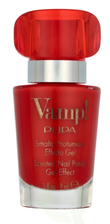 Pupa Milano Pupa Vamp! Scented Nail Polish 9 ml #202 Carnal Red in de groep BEAUTY & HEALTH / Manicure/pedicure / Nagellak bij TP E-commerce Nordic AB (D09390)