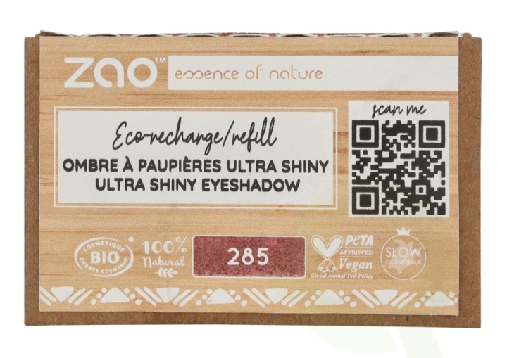 Zao Rectangle Shiny Eyeshadow - Refill 1.3 g #285 Metal Rose in de groep BEAUTY & HEALTH / Makeup / Ogen & Wenkbrauwen / Oogschaduw bij TP E-commerce Nordic AB (D09401)