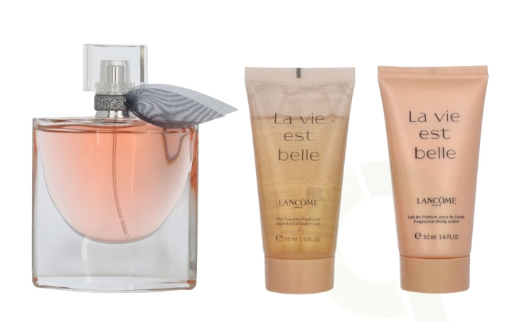 Lancome La Vie Est Belle Giftset 150 ml Edp Spray 50ml/Bodylotion 50ml/Shower Gel 50ml in de groep BEAUTY & HEALTH / Cadeausets / Cadeausets voor haar bij TP E-commerce Nordic AB (D09442)