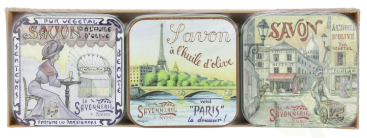 La Savonnerie De Nyons Soap Bar Set 3 Pcs - Paris 300 g 3x100gr in de groep BEAUTY & HEALTH / Huidsverzorging / Lichaamsverzorging / Geurende zeep bij TP E-commerce Nordic AB (D09507)